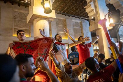 Esplode la gioia dei tifosi del Marocco 1
