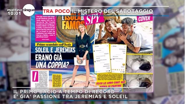 Isola dei Famosi, spunta la chat 'piccante' tra Soleil e Jeremias
