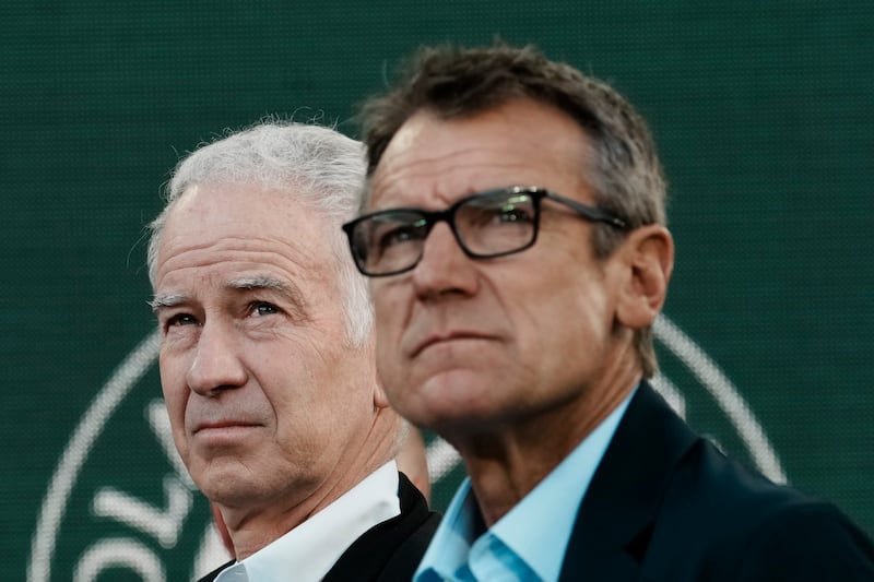 Mats Wilander (a destra) e John McEnroe