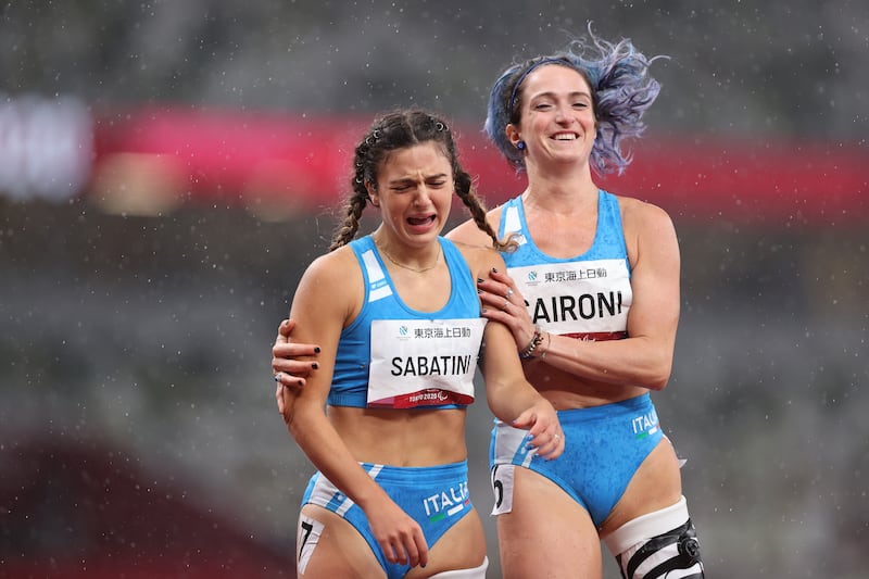 La storica tripletta azzurra nei 100 metri femminili alle Paralimpiadi di Tokyo 9