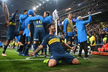 Copa Libertadores, il trionfo del River nel derby contro il Boca. Le immagini del Bernabeu 1