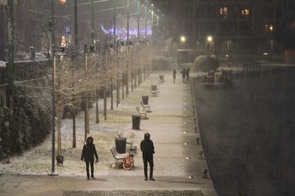 Arriva la prima neve a Milano 7
