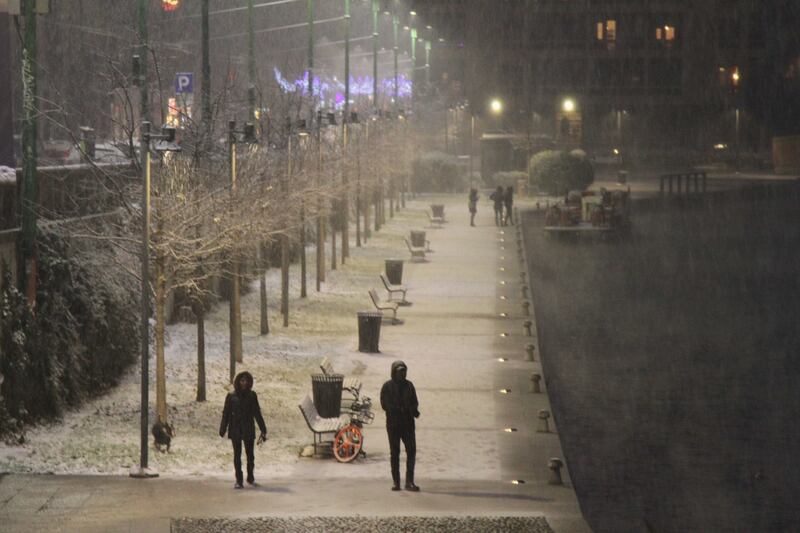 Arriva la prima neve a Milano 7