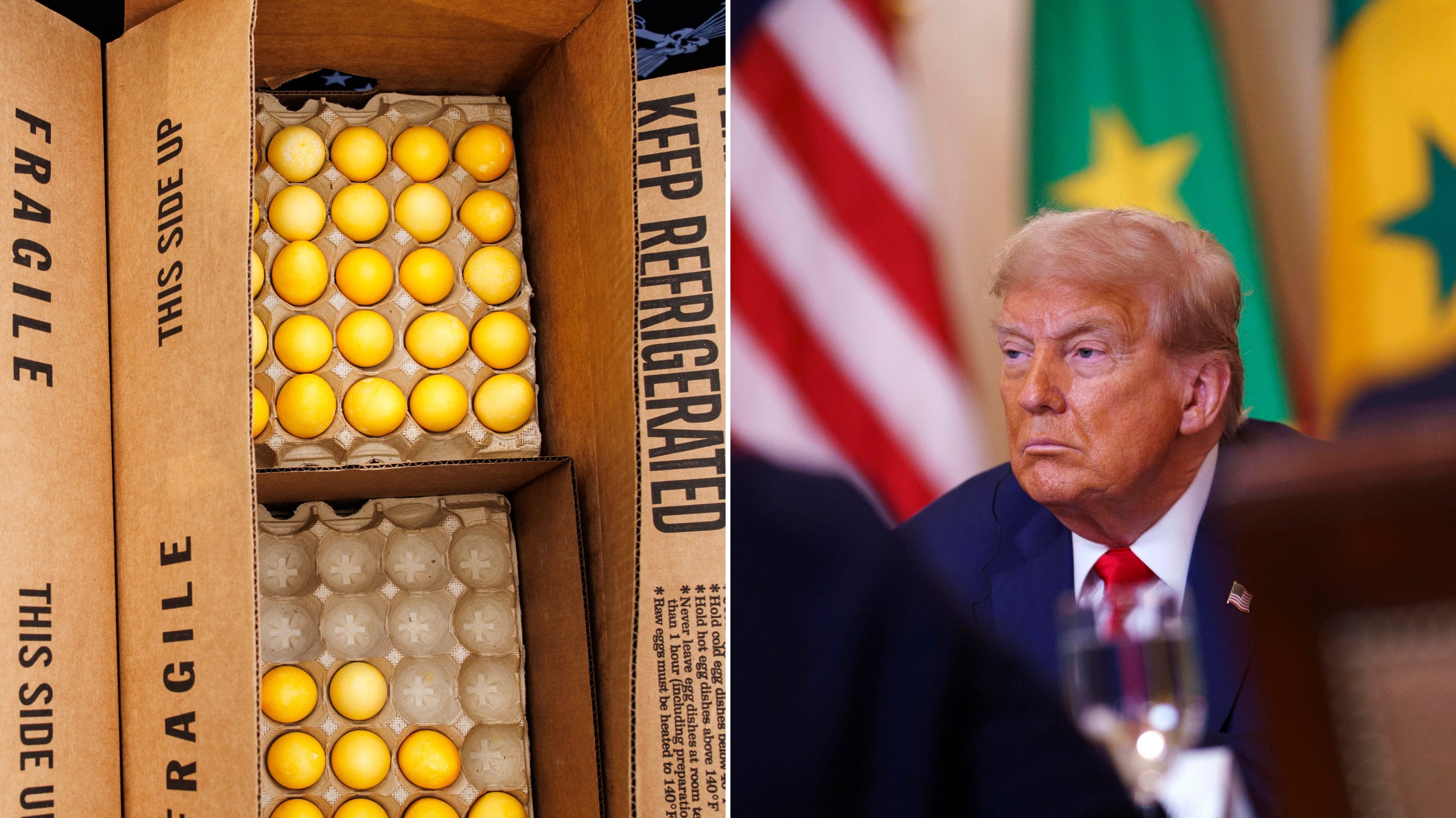 "Li porto in tribunale". Scatta la guerra delle uova tra Trump e la California