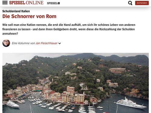 "Italiani scrocconi aggressivi": cittadino querela Der Spiegel