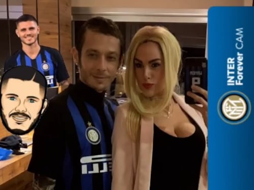 Valentino Rossi e la fidanzata sbertucciano Icardi e Wanda. Li imitano per Carnevale
