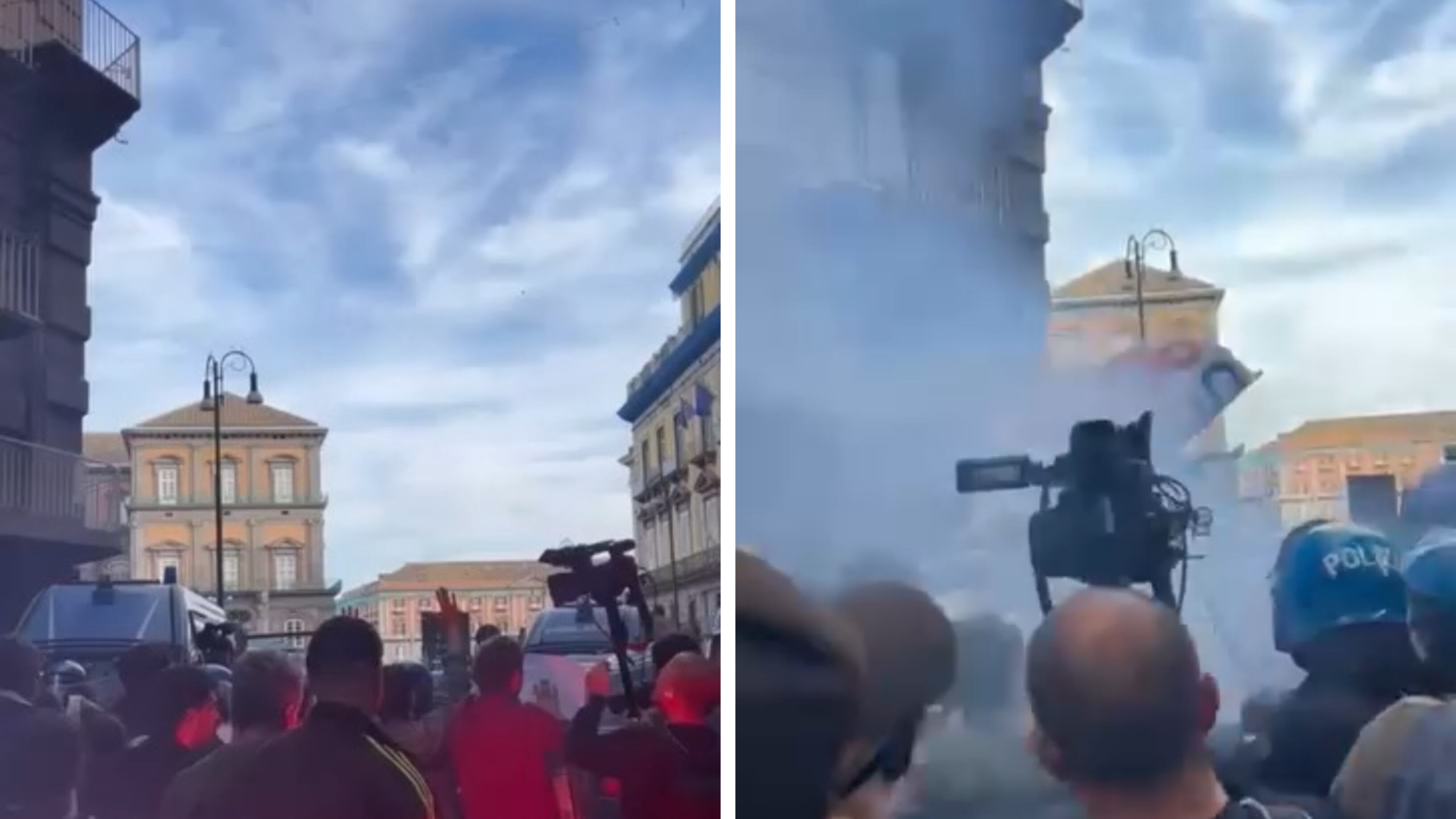 Scontri tra polizia e manifestanti a Napoli: i centri sociali caricano gli agenti e piangono sui social
