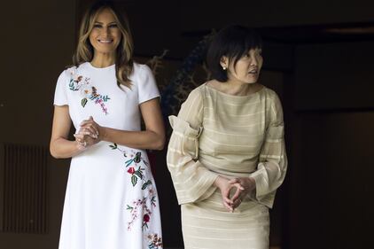 Donald e Melania Trump in visita in Giappone 4