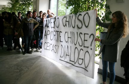 Il presidio di protesta degli studenti 2