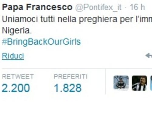 Studentesse nigeriate rapite, anche il Papa si unisce alla mobilitazione