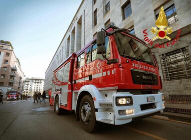 Milano. Incendio al Palazzo di Giustizia 1
