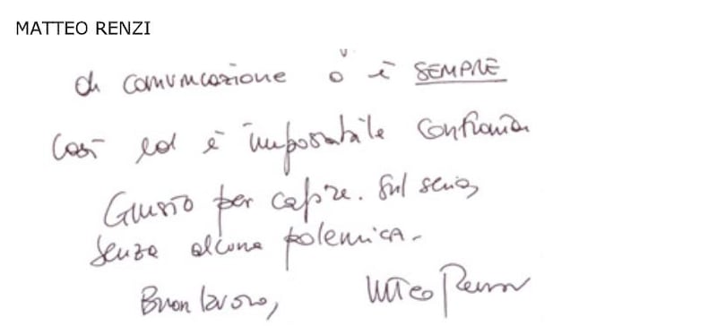 matteo renzi grafia