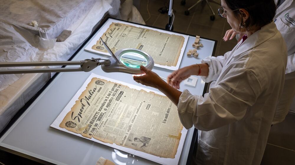Sisal e Scuola di Restauro di Botticino danno nuova vita a "Sport Italia"