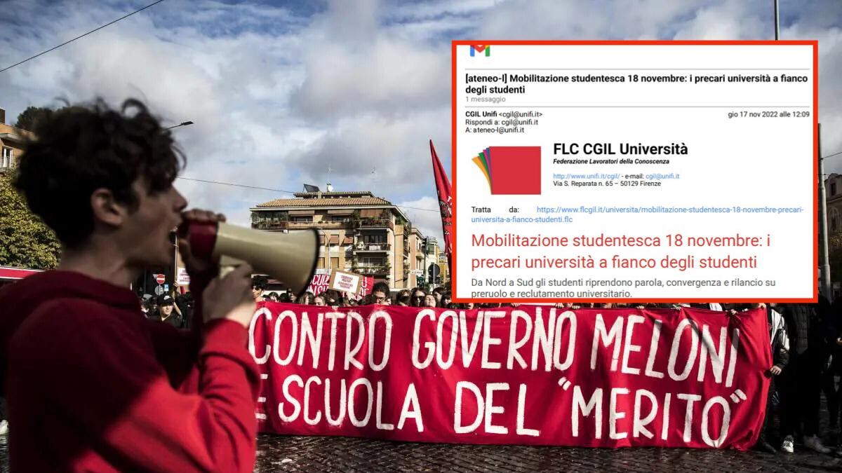 La Cgil ora invia mail anti Meloni agli studenti