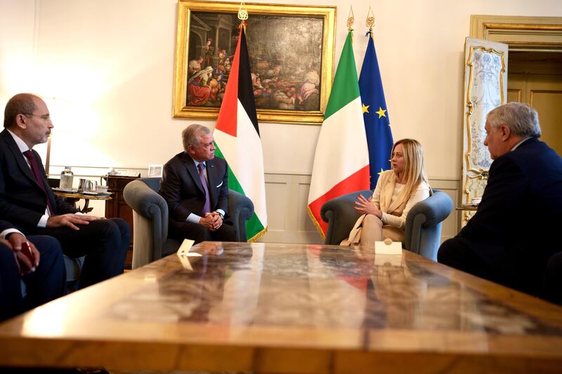 Meloni e re Abdullah II
