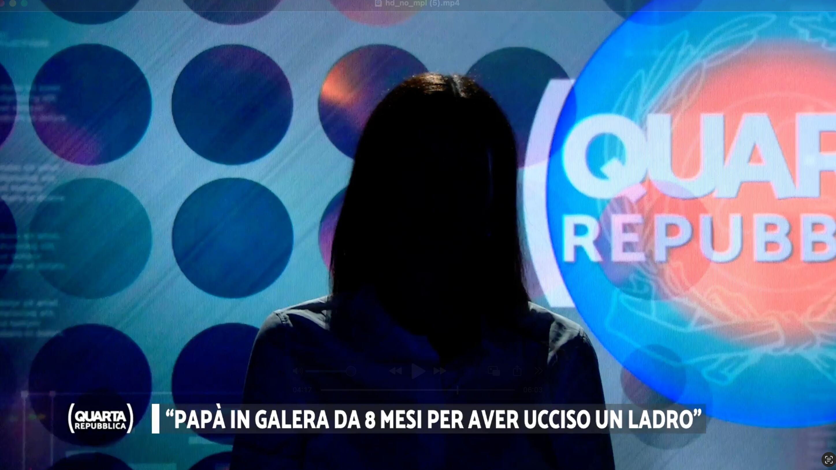 "Combatterò per te". Le lacrime in tv della figlia del vigilantes che sparò al ladro