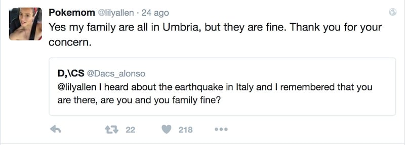 Lily Allen e il terremoto: foto 14