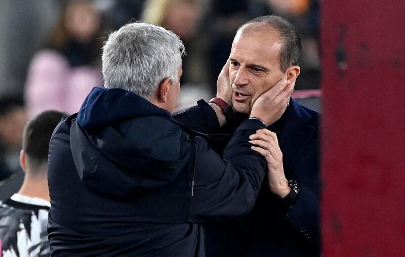 Allegri Mourinho Roma Juventus