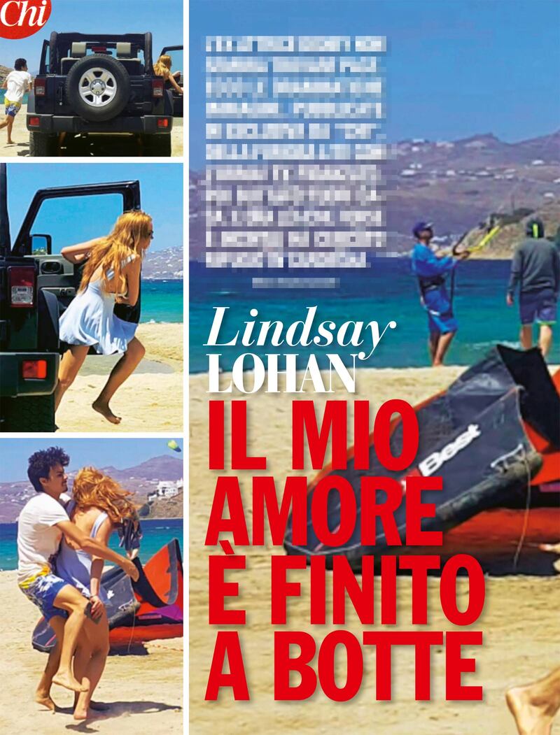 Lindsay Lohan aggredita in spiaggia dall'ex fidanzato 2