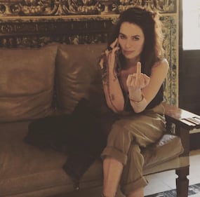 Lena Headey senza trucco su Instagram 5