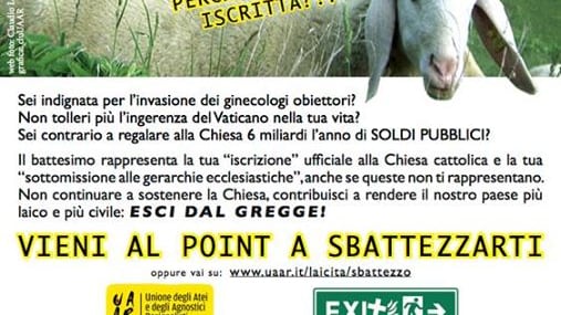 Gay e atei all'attacco: apre il primo sportello per potersi sbattezzare