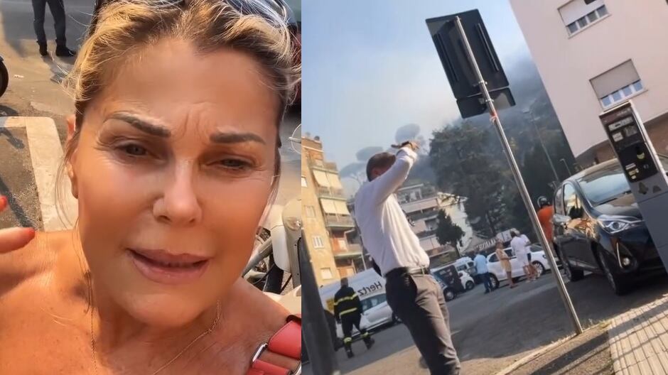 Incendio Monte Mario, Patrizia Pellegrino tra gli sfollati: "Ansia e paura"