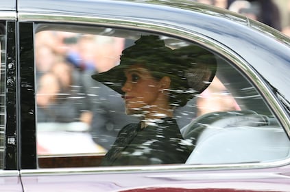 William, Kate, Harry e Meghan al funerale della regina Elisabetta 9