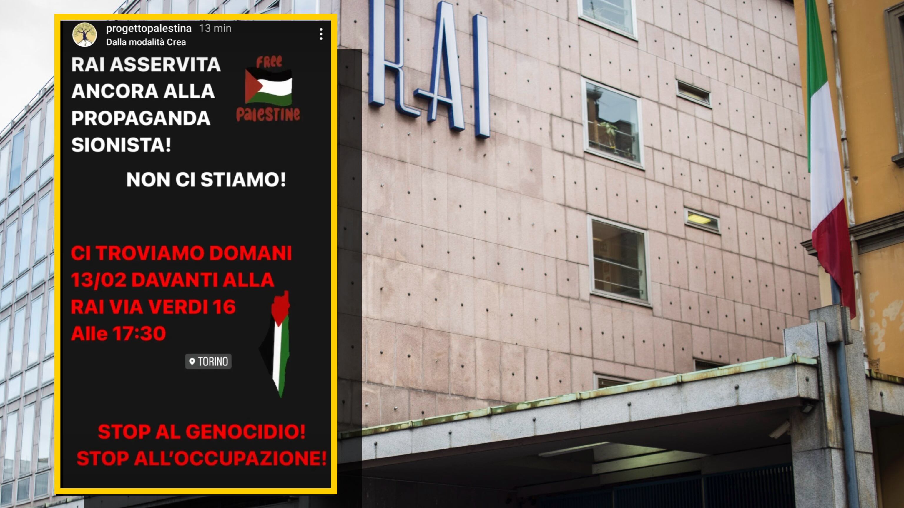 "Schiava dei sionisti". E i collettivi rossi ora marciano sulla Rai
