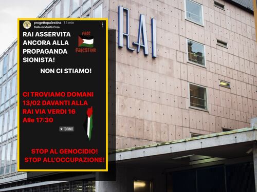 "Schiava dei sionisti". E i collettivi rossi ora marciano sulla Rai