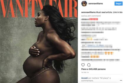 Serena Williams nuda e incinta per Vanity Fair 2