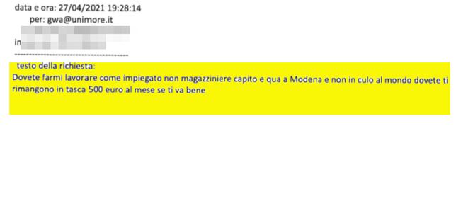 Le email di El Koudri all'università 6