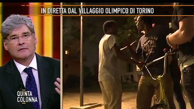 Quinta colonna, giornalista aggredita da un gruppo di immigrati