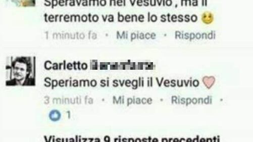 Ischia, post razzisti contro le vittime: "Speravamo nel Vesuvio, ma va bene il terremoto"