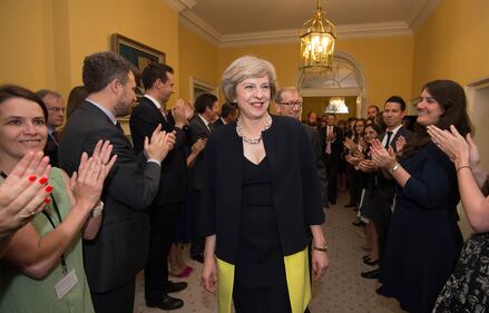 Theresa May a Downing Street 10