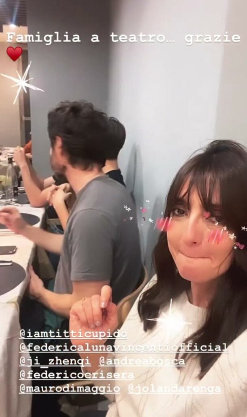 AMBRA ANGIOLINI CENA BOSCA