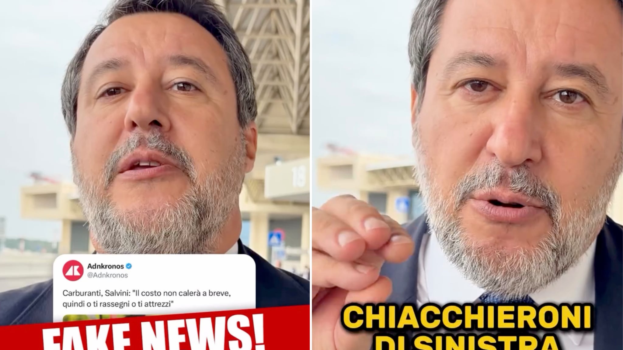 Salvini carburanti fake news