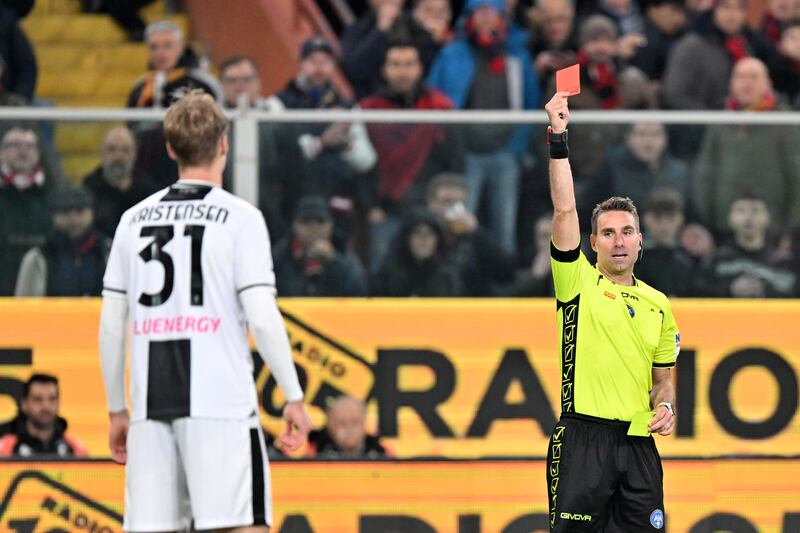Kristensen espulsione Genoa Udinese