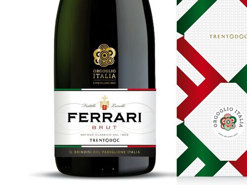 Brindisi ufficiali con il Ferrari etichetta "Orgoglio Italia"