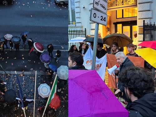L'asse studenti-sinistra fa flop: solo una ventina i contestatori anti-Bernini. La foto che gela Conte