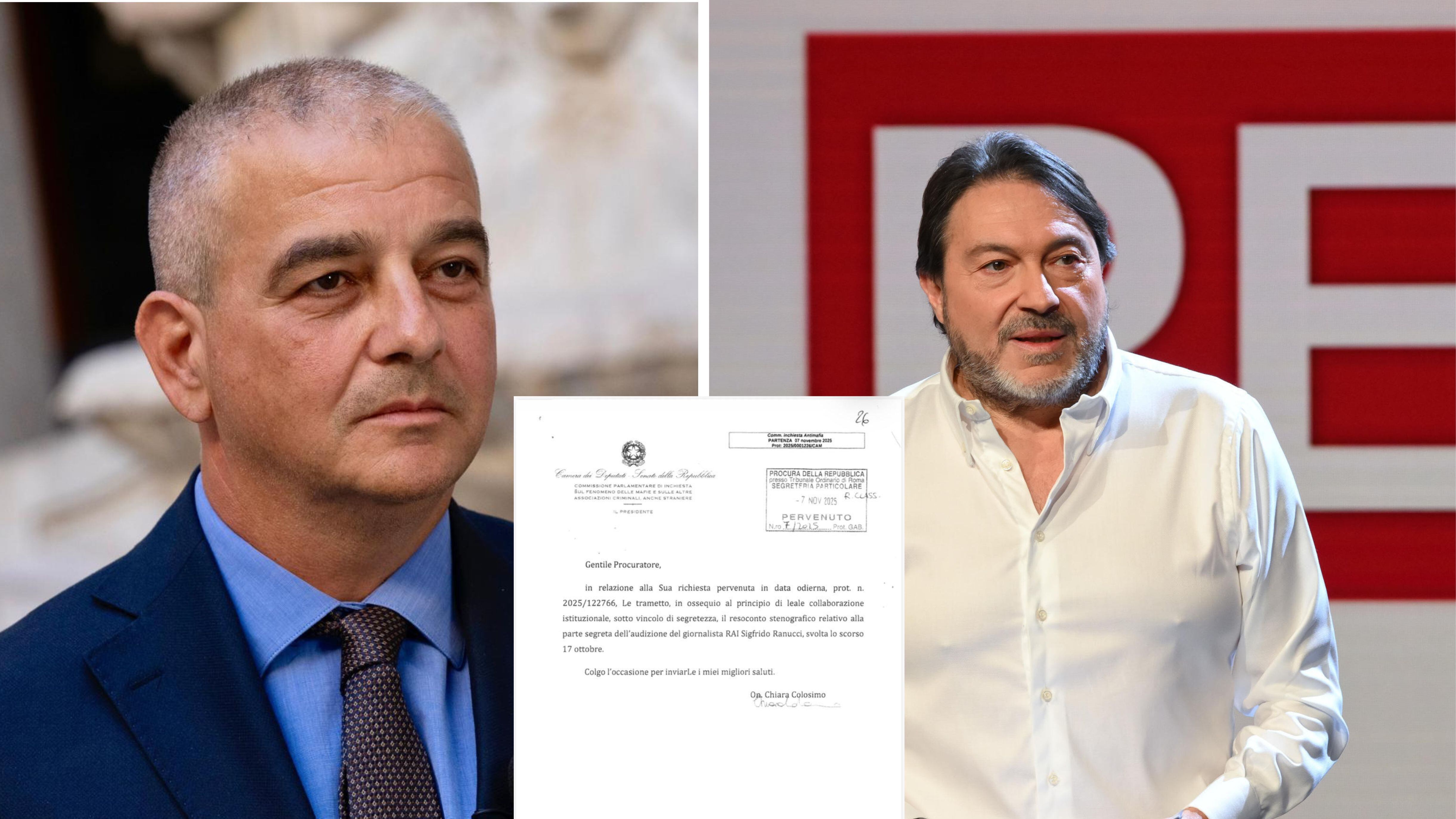 Fazzolari al Giornale: "Finalmente si sgretola la montagna di menzogne di Ranucci". Il conduttore sui social nega l'evidenza, ma i verbali dicono il contrario