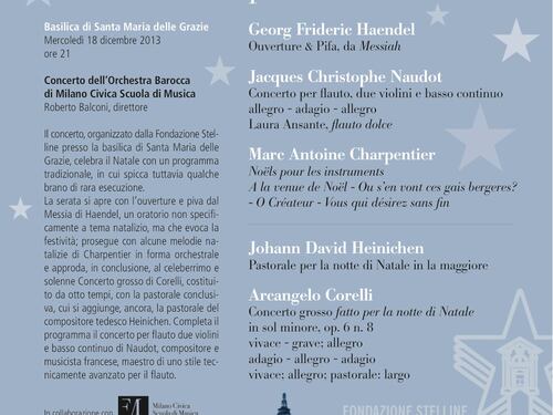 Dalle Stelline alle Grazie, concerto di Natale e mostre