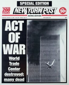 "Migliaia di morti": il ricordo dell'11 settembre 2001 nelle prime pagine dei giornali di tutto il mondo 5