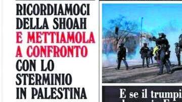 "L'Unità" non sta bene: quell'ignobile paragone tra Shoah e la Striscia