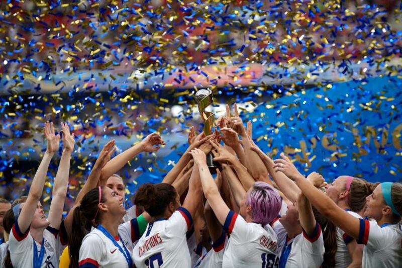Festeggiamenti per la vittoria dei Mondiali 2019
