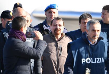 L'arrivo di Battisti a Ciampino 5