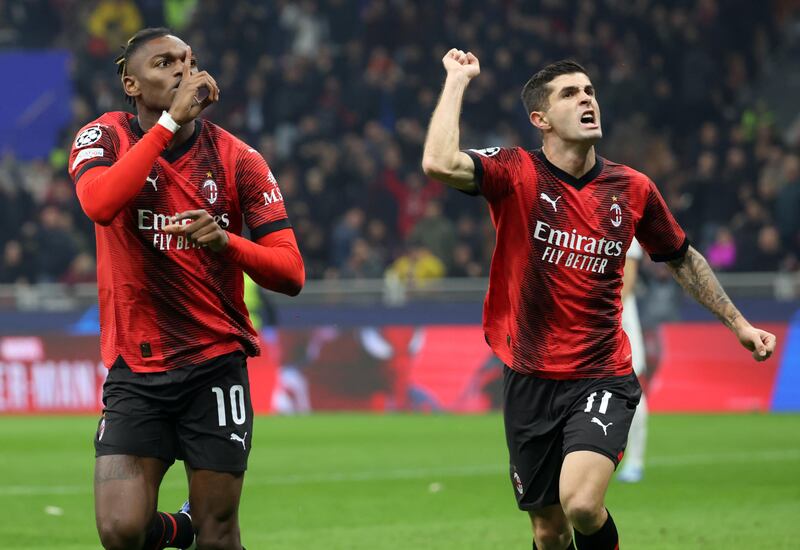 Leao celebrazione Milan PSG