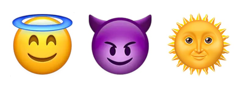 Faccina sorridente con aureola