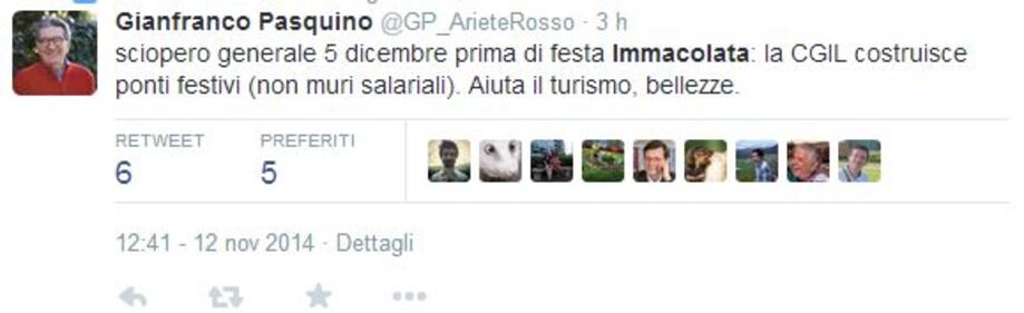 Twitter contro la Cgil: "Così allungano il ponte" 3