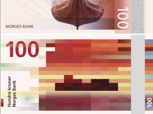 Le nuove corone norvegesi sono pixelate
