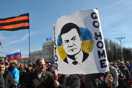 Manifestazione filorussa a Donetsk 4
